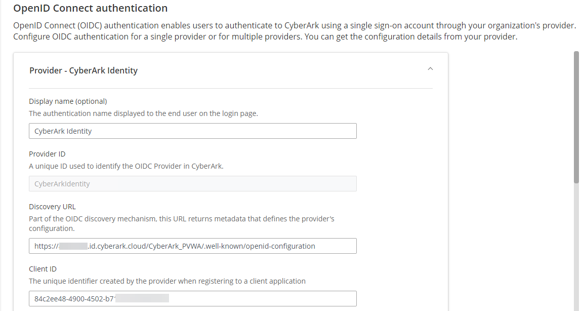 Enable OIDC Authentication in CyberArk PVWA with CyberArk Identity